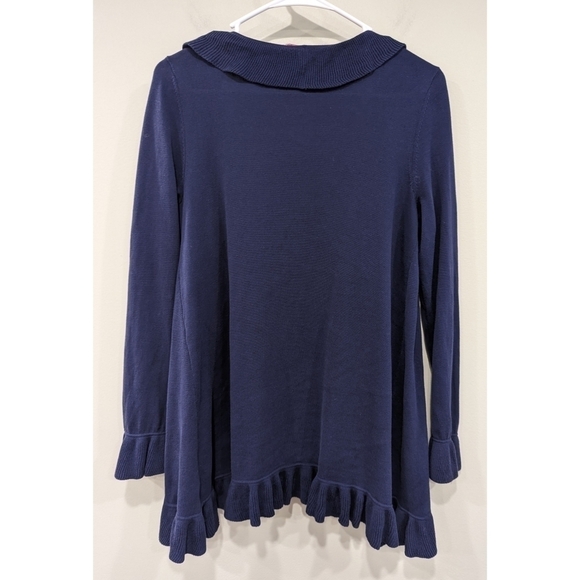 Lilly Pulitzer Shirley Ruffle Cardigan Hook Closure Size Small - Picture 8 of 9